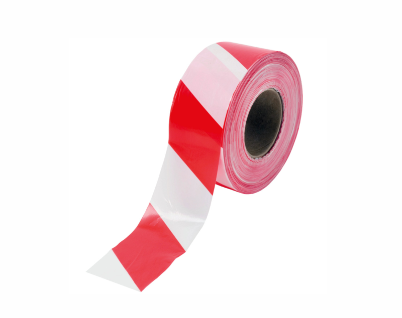 BARRIER TAPE RED & WHITE – 300m-ROLL