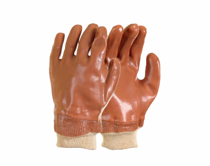 GLOVES BROWN KNIT WRIST STD