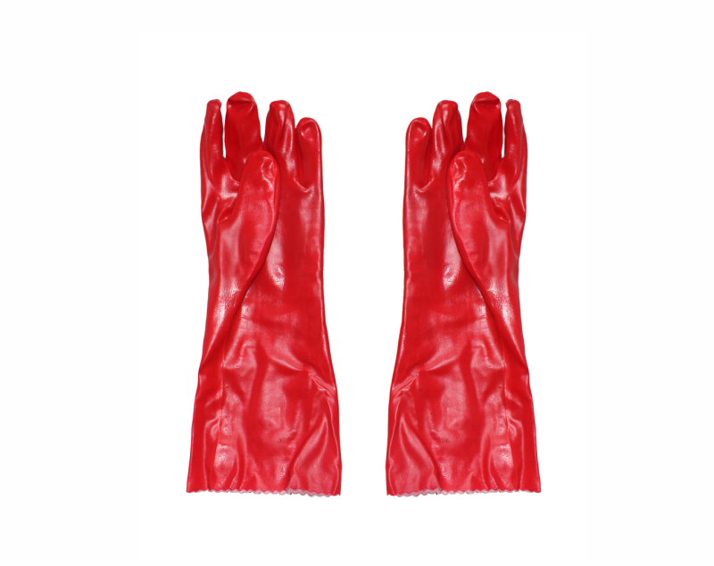 GLOVES RED 35cm OPEN CUFF