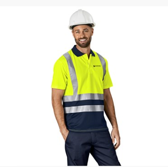 surveyor two tone hi-viz reflective golf-shirt