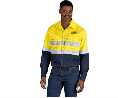 access vented two-tone reflective work-shirt