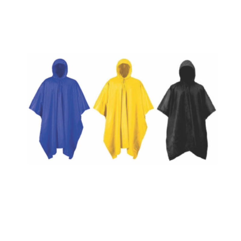 Rain Poncho with Hood, Reusable